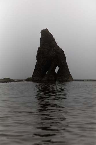 ruby beach rock formation on body water sea